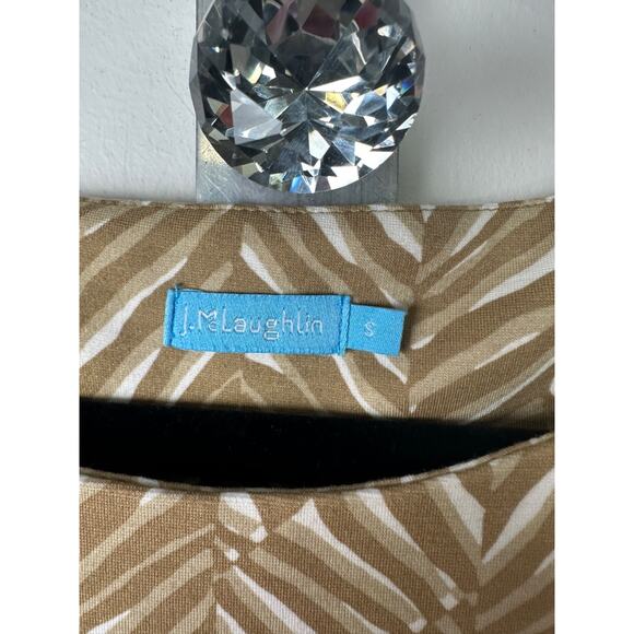 J McLaughlin Doane Dress Beige Zebra Sleeveless Sheath Catalina S Stretch D3 - Picture 3 of 7